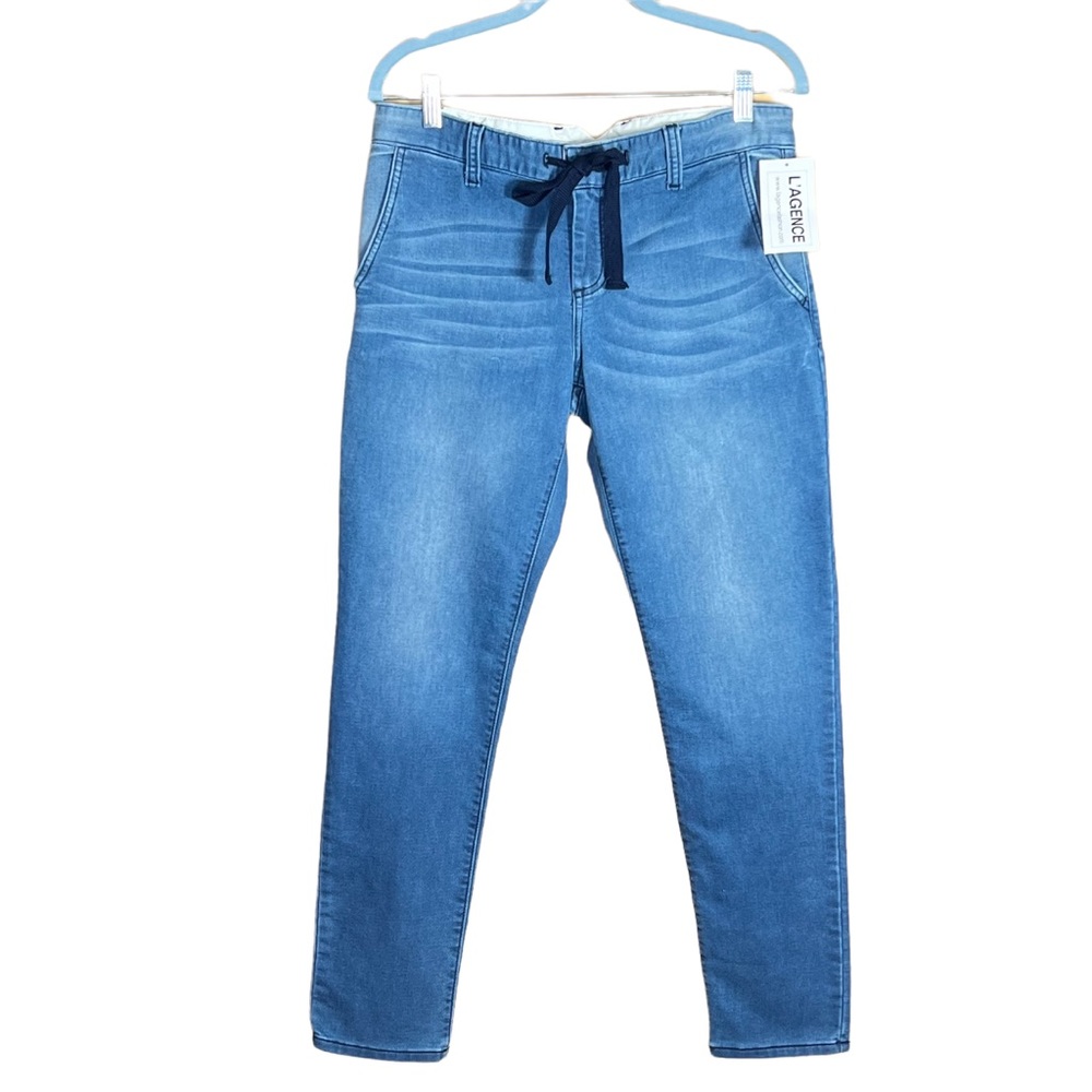 L’Agence Women’s Mid Rise Fly Front & Drawstring Waist Jeans Small NWT
